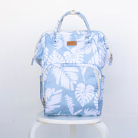 Blue Palm Diaper Backpack