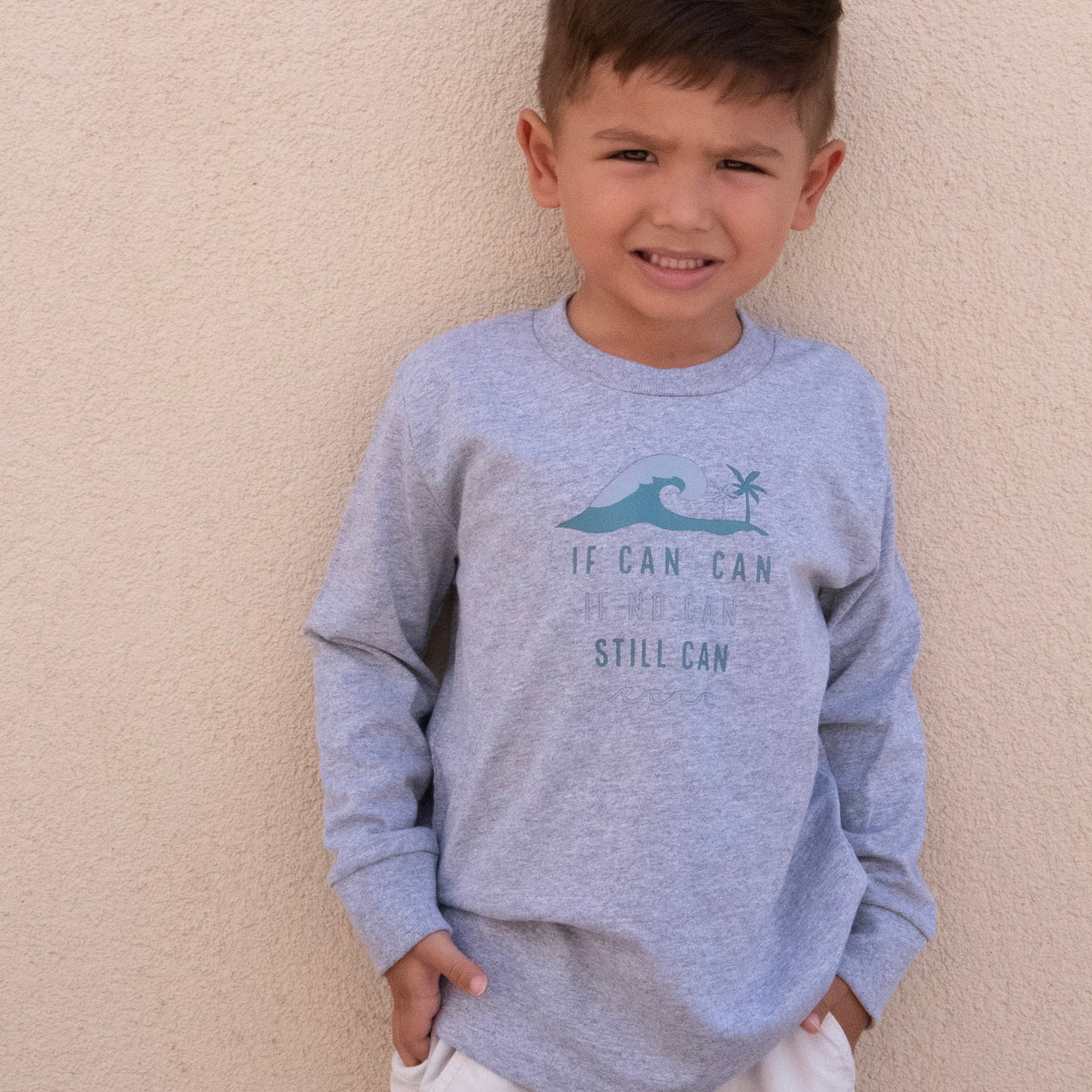 If Can grey longsleeve tee