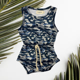 Ahi Shaka Tank Romper - Sweet Sweet Honey Hawaii