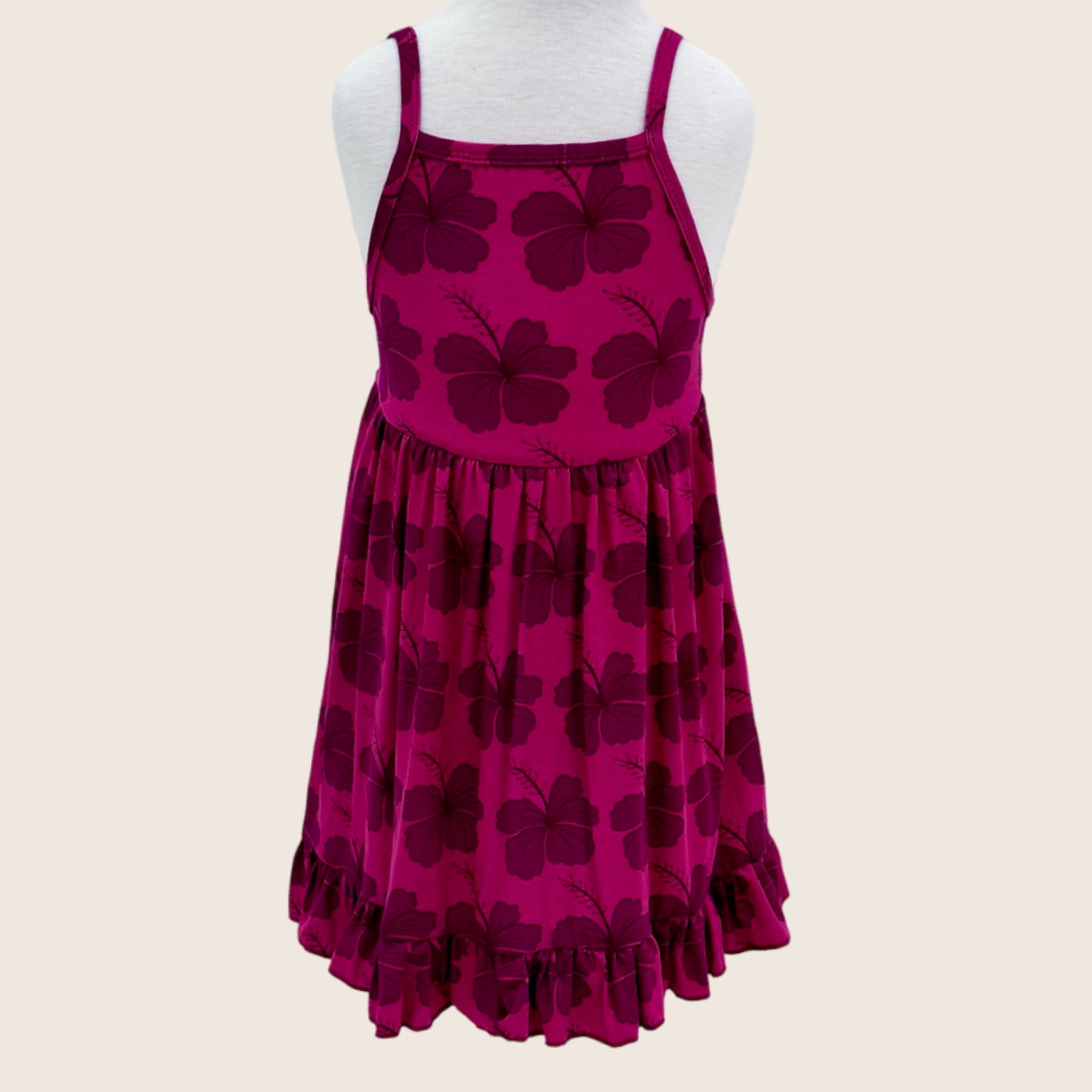 Berry Hibiscus Stella Dress - Sweet Sweet Honey Hawaii