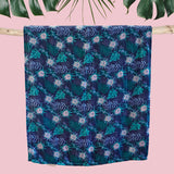 Blue Pahoa Bamboo Swaddle Blanket - Sweet Sweet Honey Hawaii