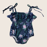 Blue Pahoa Belle Onesie - Sweet Sweet Honey Hawaii