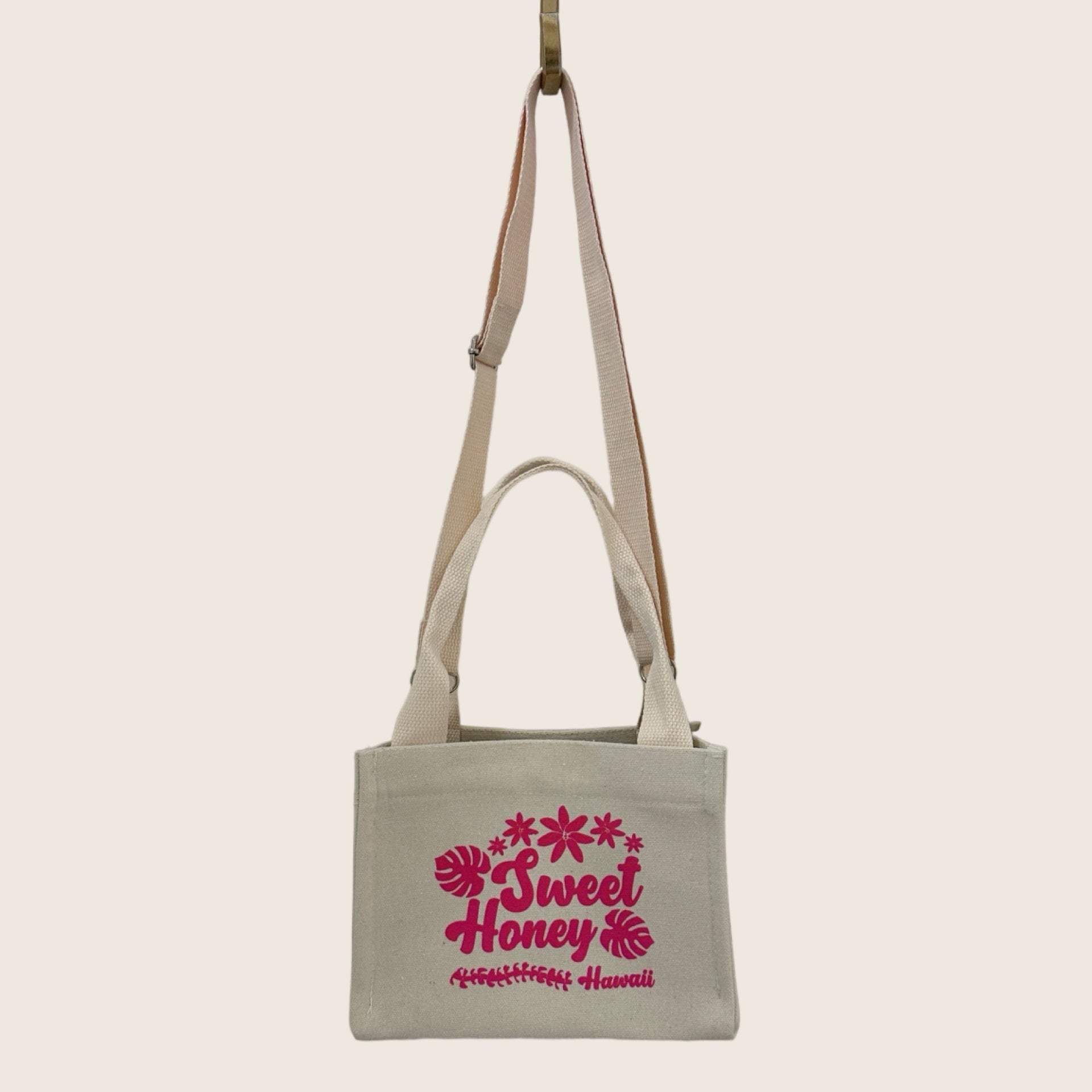 Canvas tote with Strap - Sweet Sweet Honey Hawaii