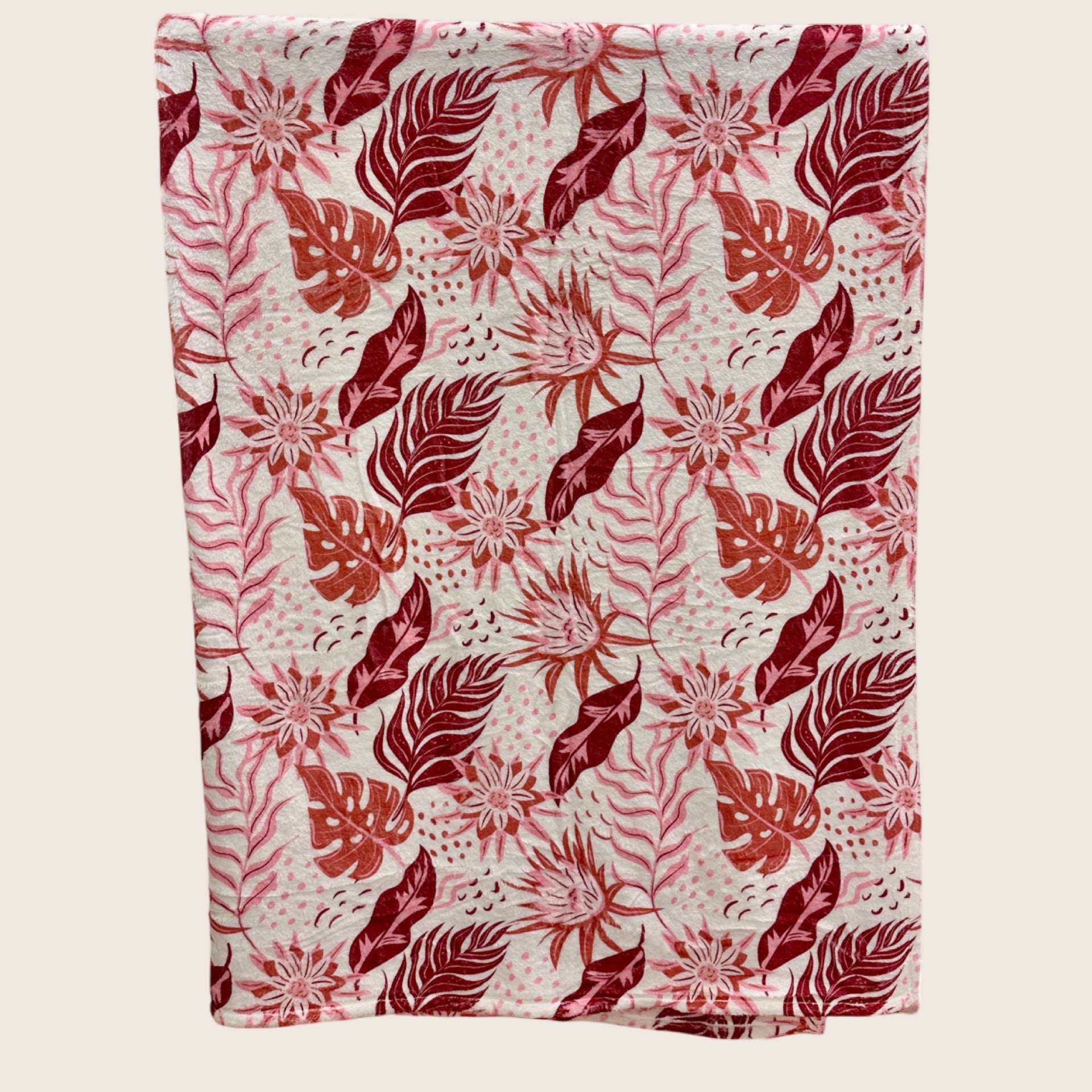 Cream Pahoa/Butterfly Minky Blanket - Sweet Sweet Honey Hawaii