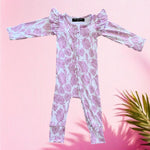 Dusty Pink Palm Flutter Pajama - Sweet Sweet Honey Hawaii