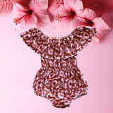 Hibiscus Leopard Off the Shoulder Onesie - Sweet Sweet Honey Hawaii