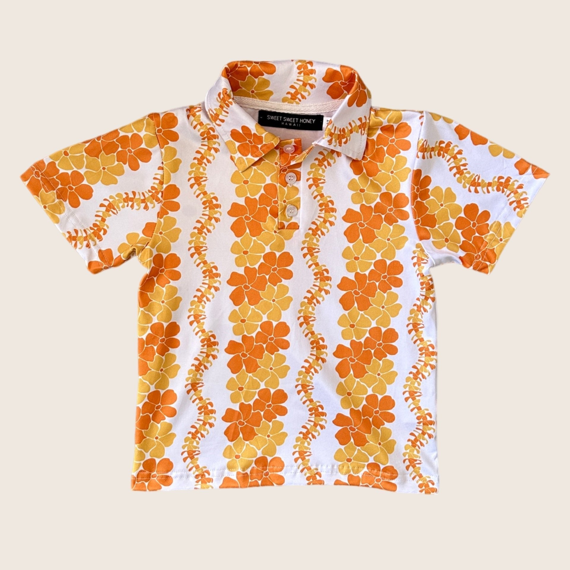 Honey Puakenikeni Collared Shirt - Sweet Sweet Honey Hawaii