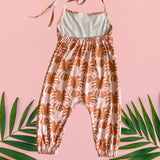 Kanani Monstera Halter Jumpsuit - pasadenatexaslimos