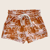 Kanani Monstera Shorts - Sweet Sweet Honey Hawaii