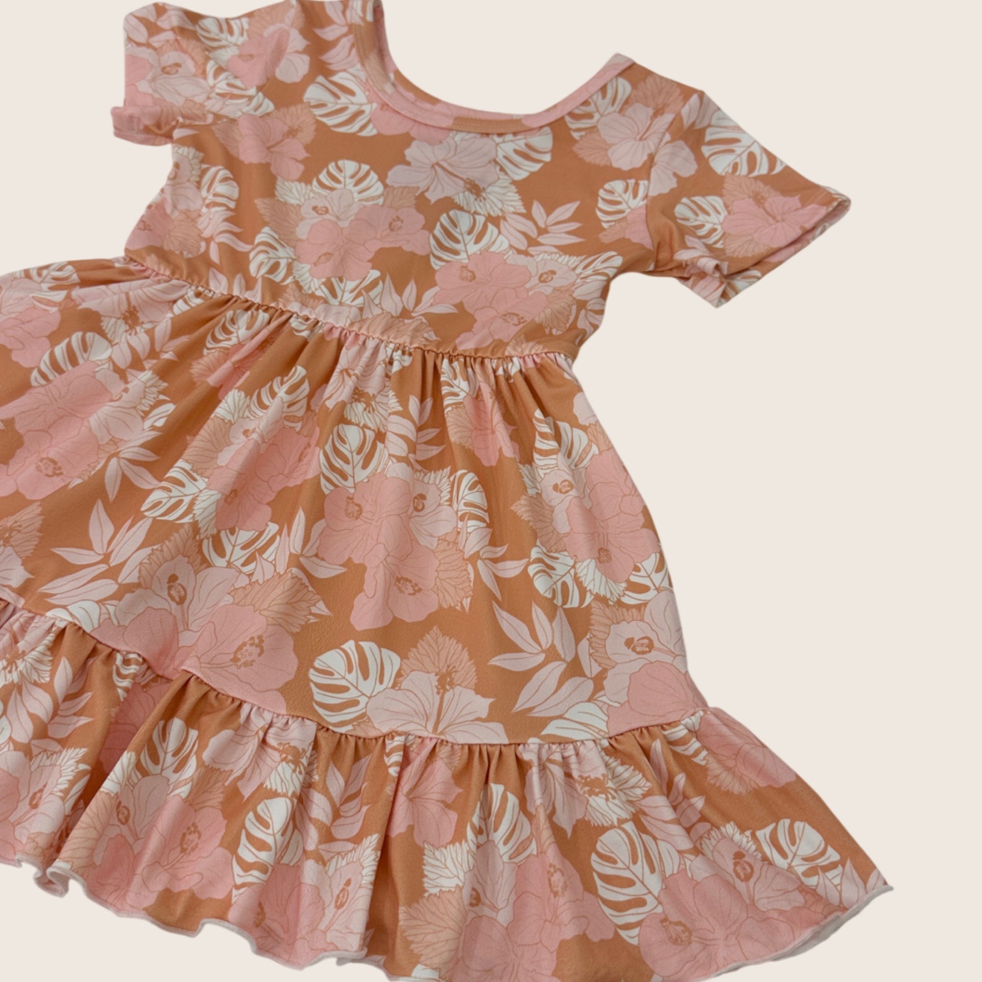 Pink Sands of Wailea Ruffled Tee Dress - Sweet Sweet Honey Hawaii