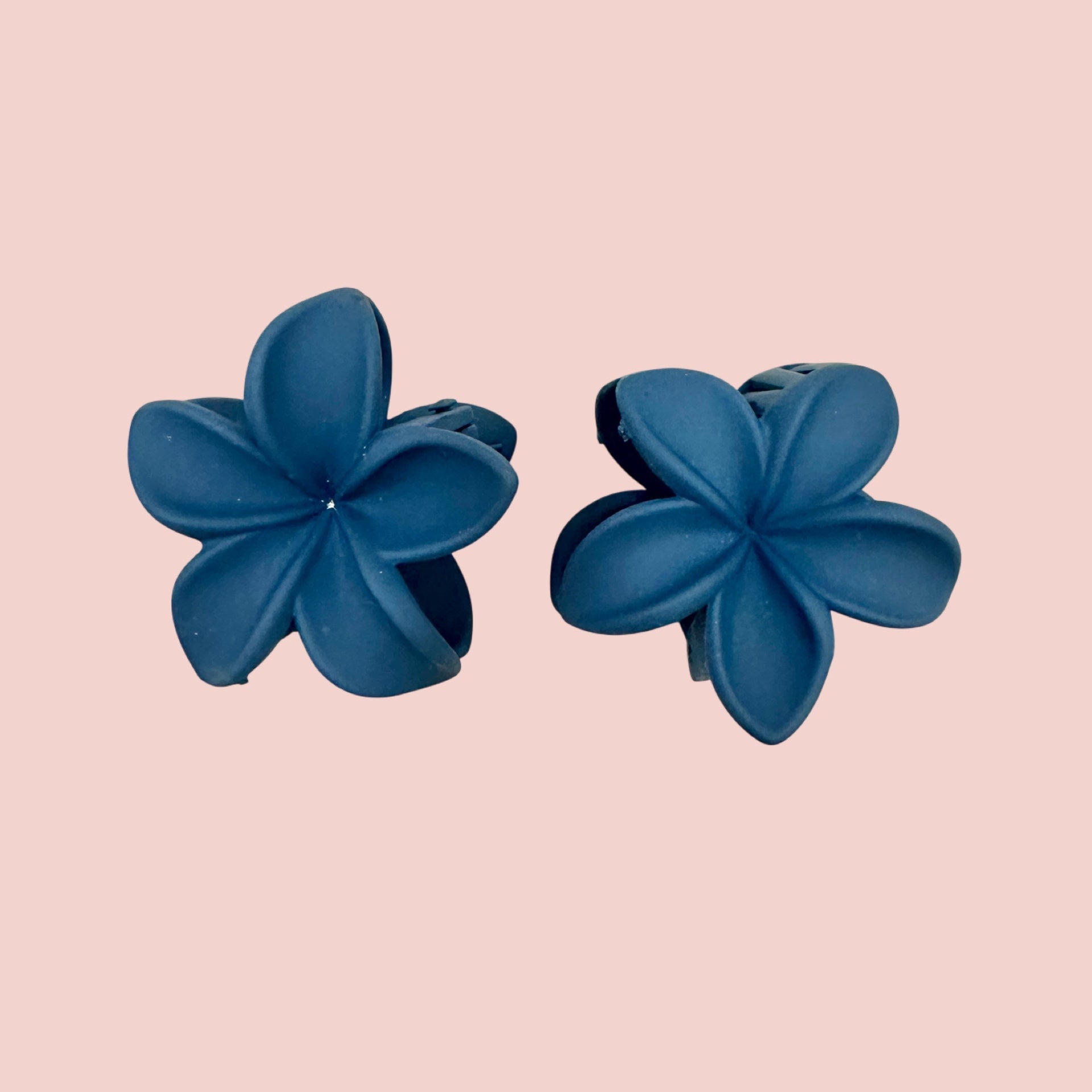 Plumeria Mini Clip: Matte Blue - Sweet Sweet Honey Hawaii