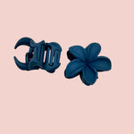 Plumeria Mini Clip: Matte Blue - Sweet Sweet Honey Hawaii