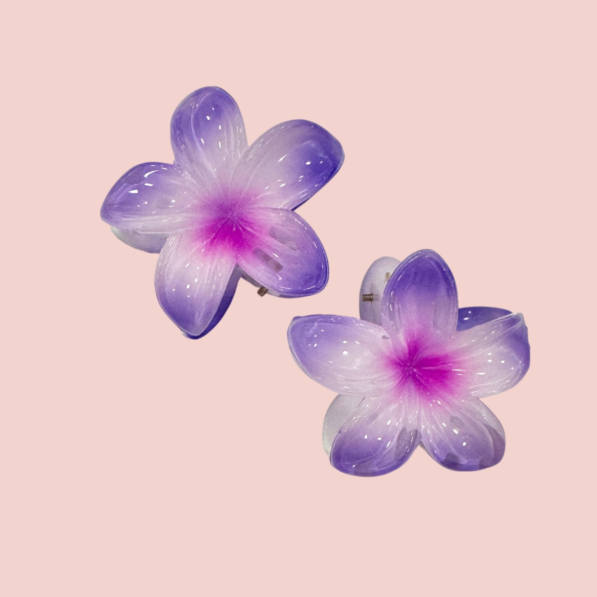 Plumeria Mini Clip: Purple/ Magenta - Sweet Sweet Honey Hawaii