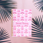 Plumeria Rainbow Blank page Notebook - Sweet Sweet Honey Hawaii