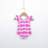 Rosey Pink Gardenia lei Flutter onesie - Sweet Sweet Honey Hawaii