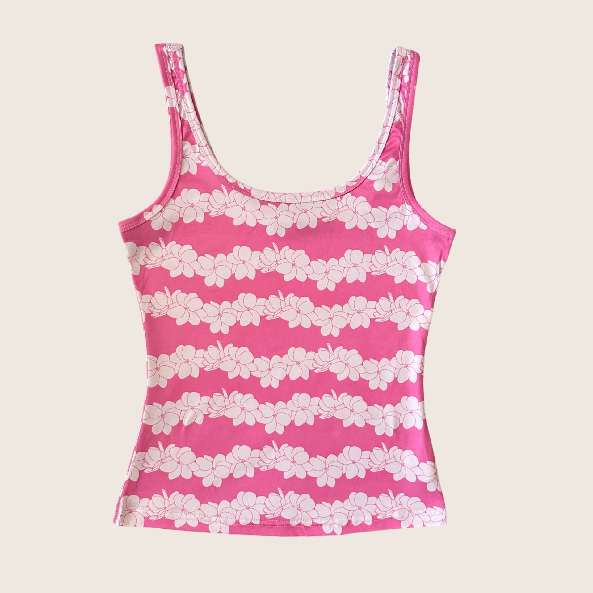 Rosey Pink Gardenia Womens Tank - Sweet Sweet Honey Hawaii