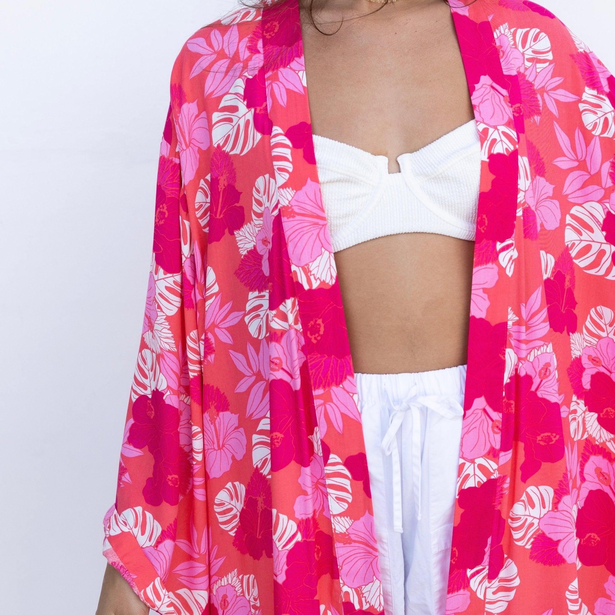 Sunset of Wailea Women's Kimono - pasadenatexaslimos