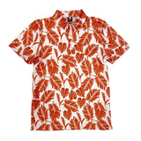 Sunset Palm Men's Collared Shirt - Sweet Sweet Honey Hawaii