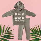 Sweet honey Hibiscus Sage Green hoodie/jogger set - pasadenatexaslimos