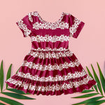 Waikiki Red Ruffled Tee Dress - pasadenatexaslimos