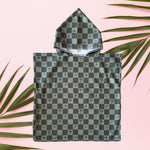 Westside Checkered Army Green Hooded Towel - Sweet Sweet Honey Hawaii