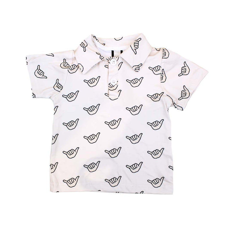Cream Shaka Collared Shirt - Sweet Sweet Honey Hawaii