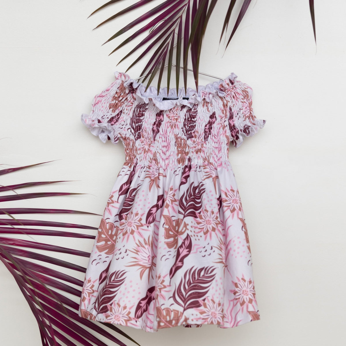 Off The Shoulder Pahoa Cream Dress - Sweet Sweet Honey Hawaii