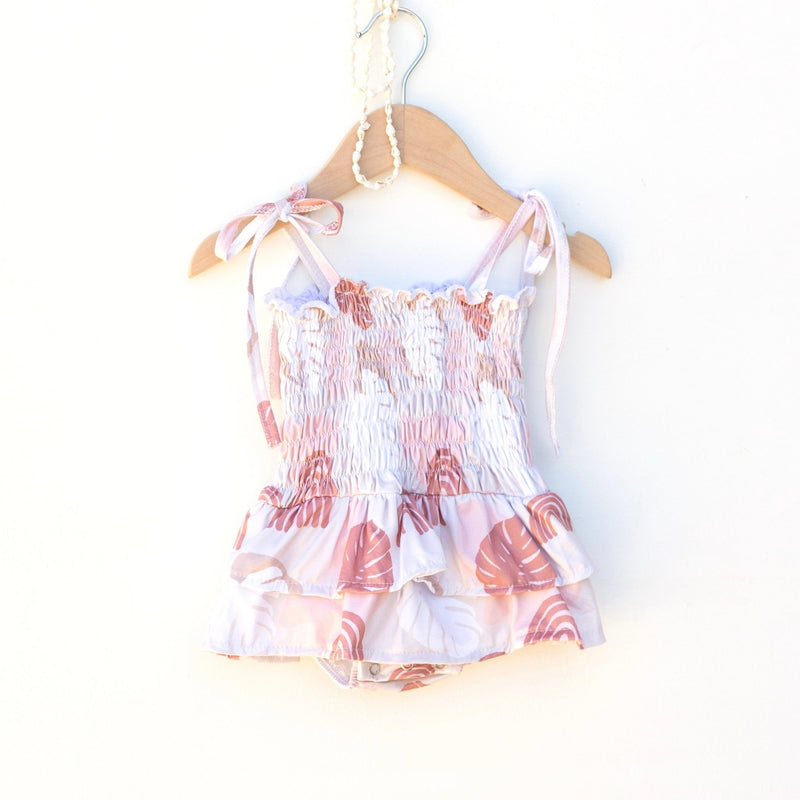 Rainbow Monstera Melody Romper - Sweet Sweet Honey Hawaii