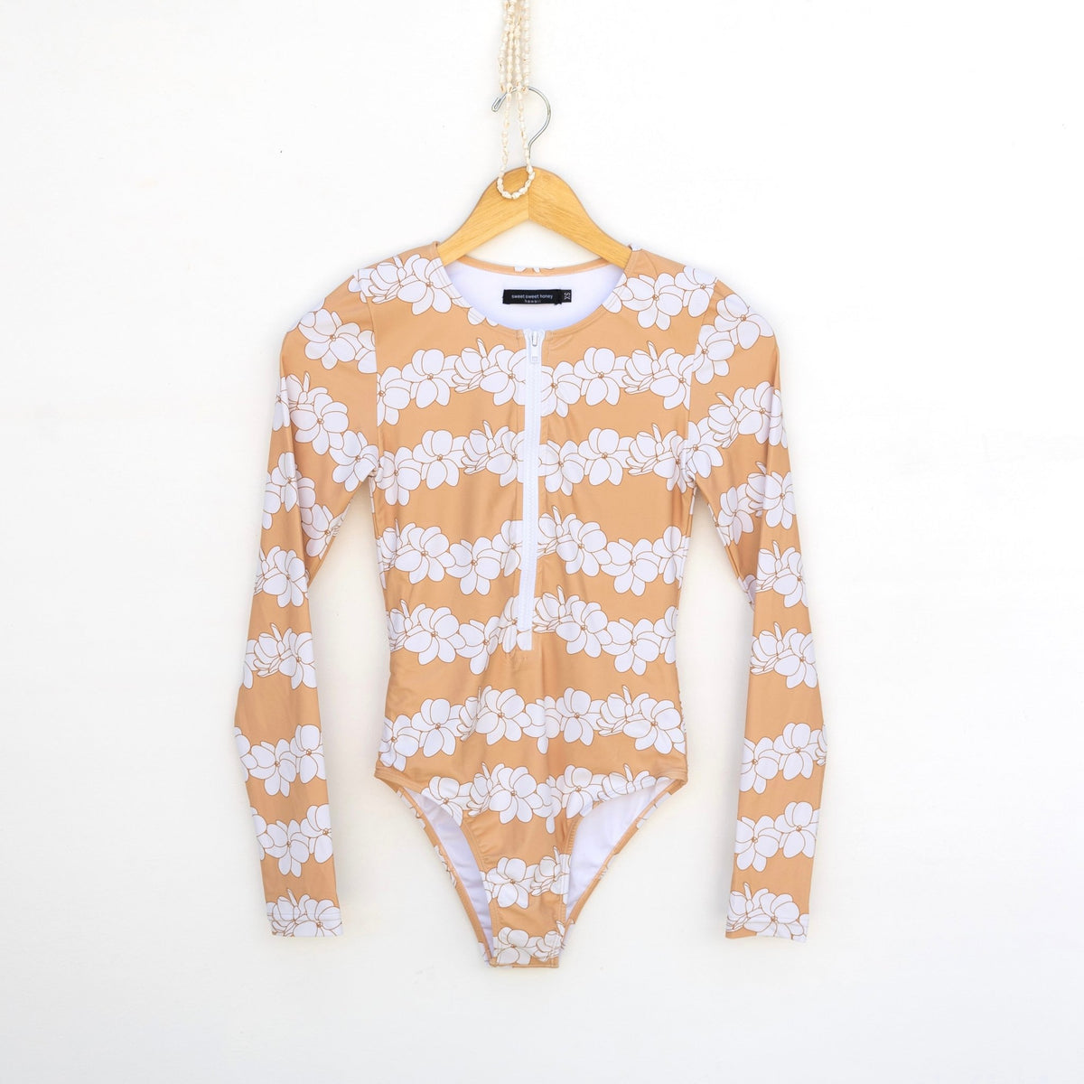 Women's Sandy Gardenia Long Sleeve Bikini - Sweet Sweet Honey Hawaii