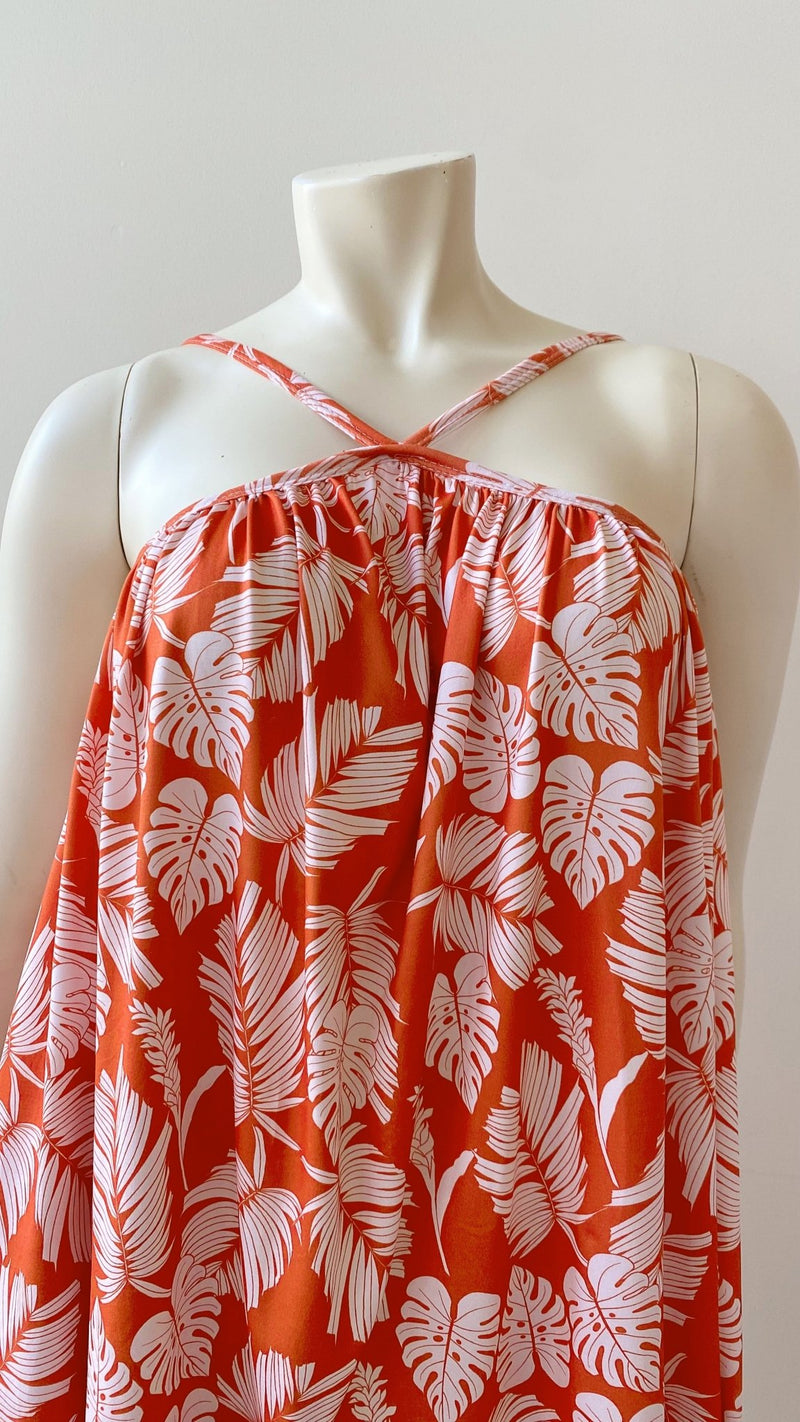 Women's Sunset Palm Halter Dress - Sweet Sweet Honey Hawaii